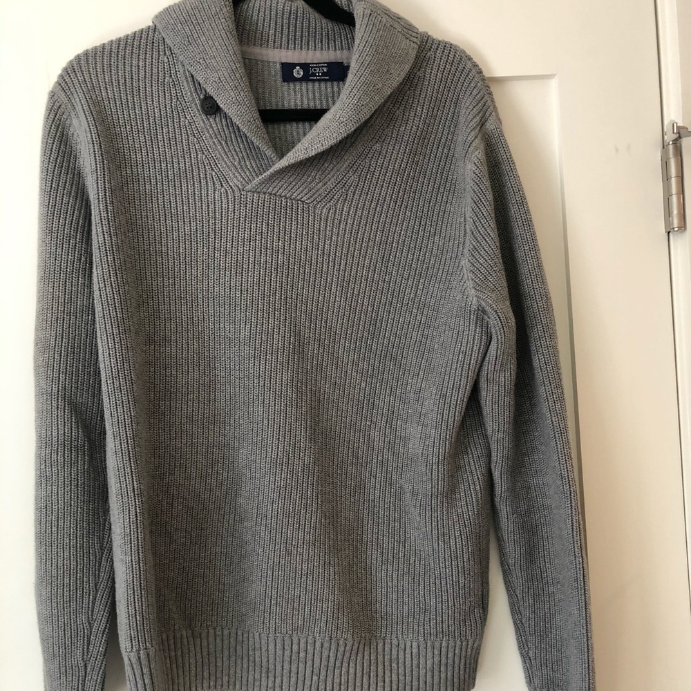 EUC Men’s Grey Shawl Mock Neck Sweater from J Crew